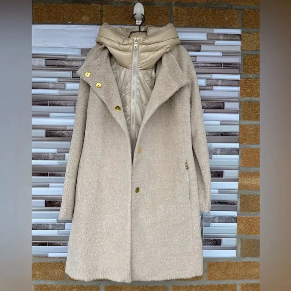 Trina Turk alpaca /wool autumn turtleneck coat size 12 - Picture 4 of 17